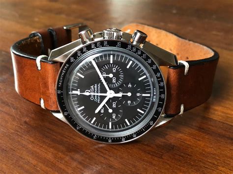 omega watches straps|omega speedmaster professional leather strap.